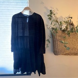 ZARA tiered plaid dress